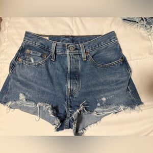 Levi's 501 Light Blue Denim Shorts size 27